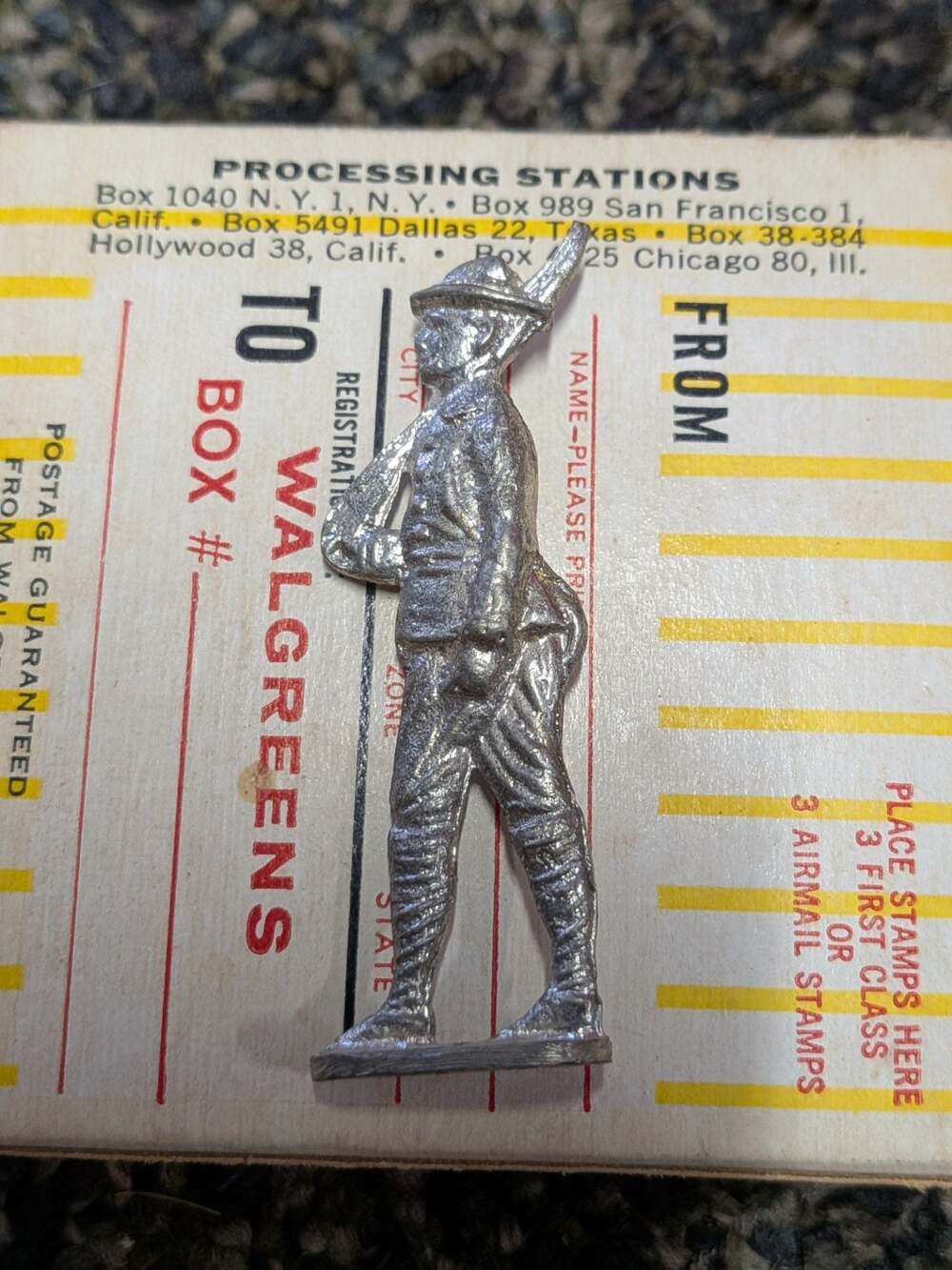 Greenfield Village Vintage Pewter Soldier Figurine Toy